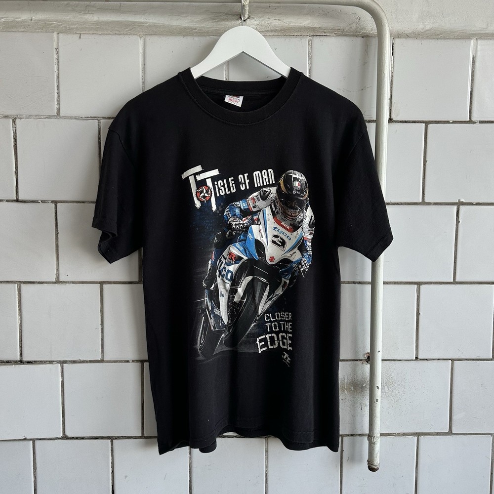 Vintage Isle of Man Moto T-Shirt USA The Worlds Greatest Road Riders