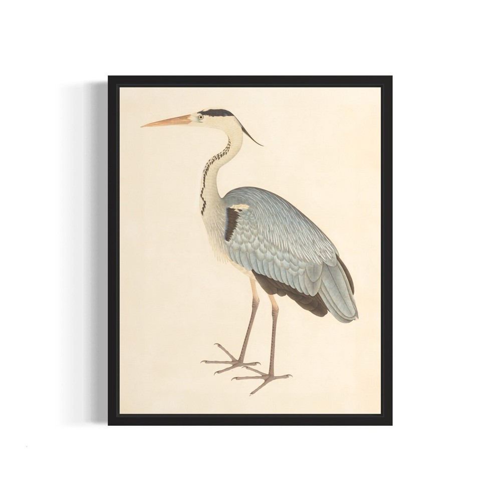 Grey Heron Poster Art Print Animal Painting Wall Art Decor