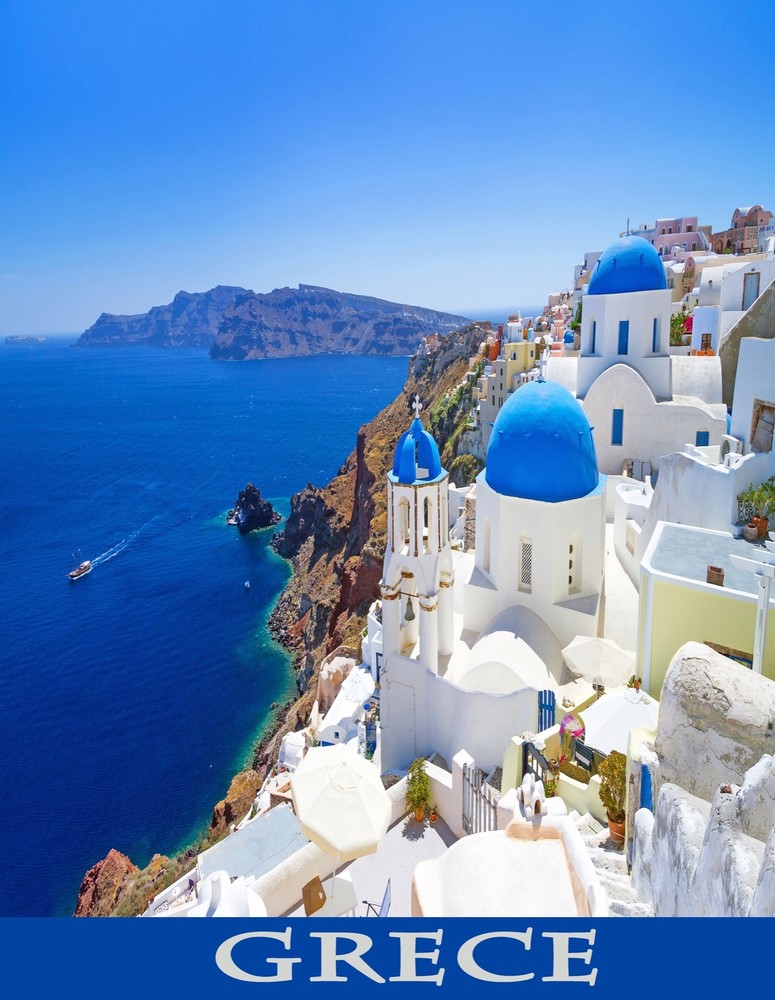 8118.Decoration Poster.Home Room wall art design.Greece.Santorini Oia Cyclades