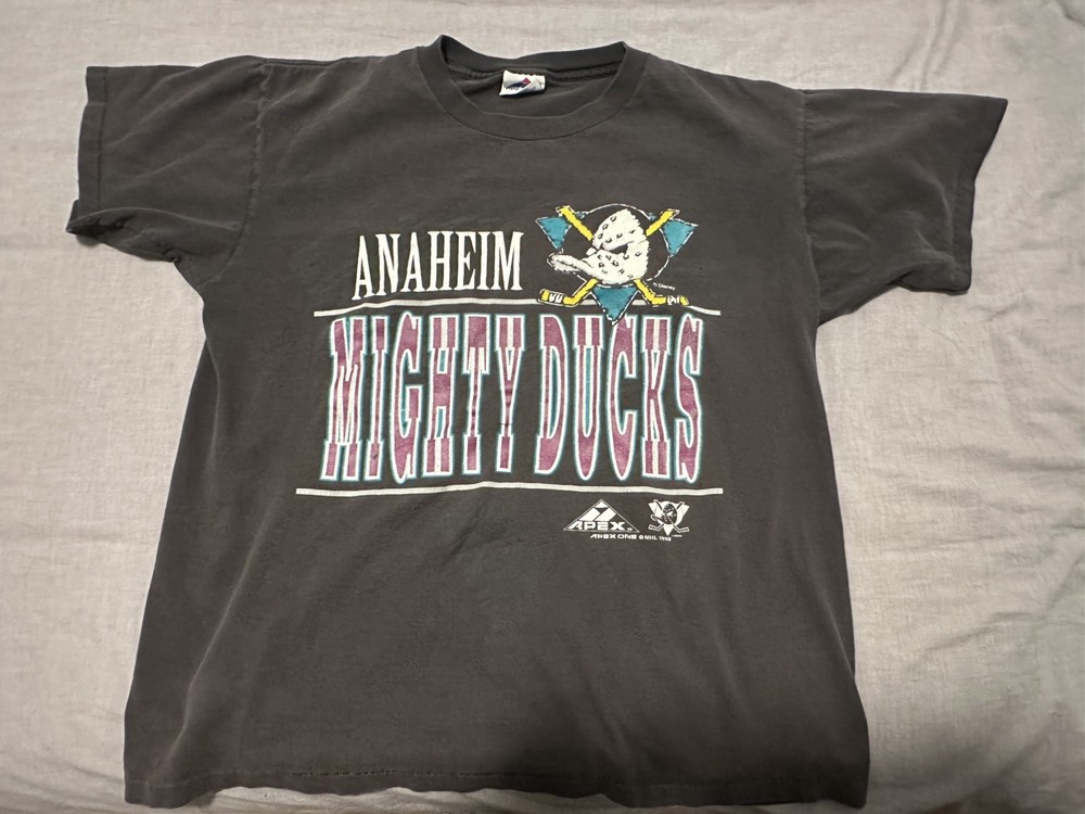 Vintage 1993 ANAHEIM Mighty Ducks NHL HOCKEY Apex One  T-Shirt Mens L