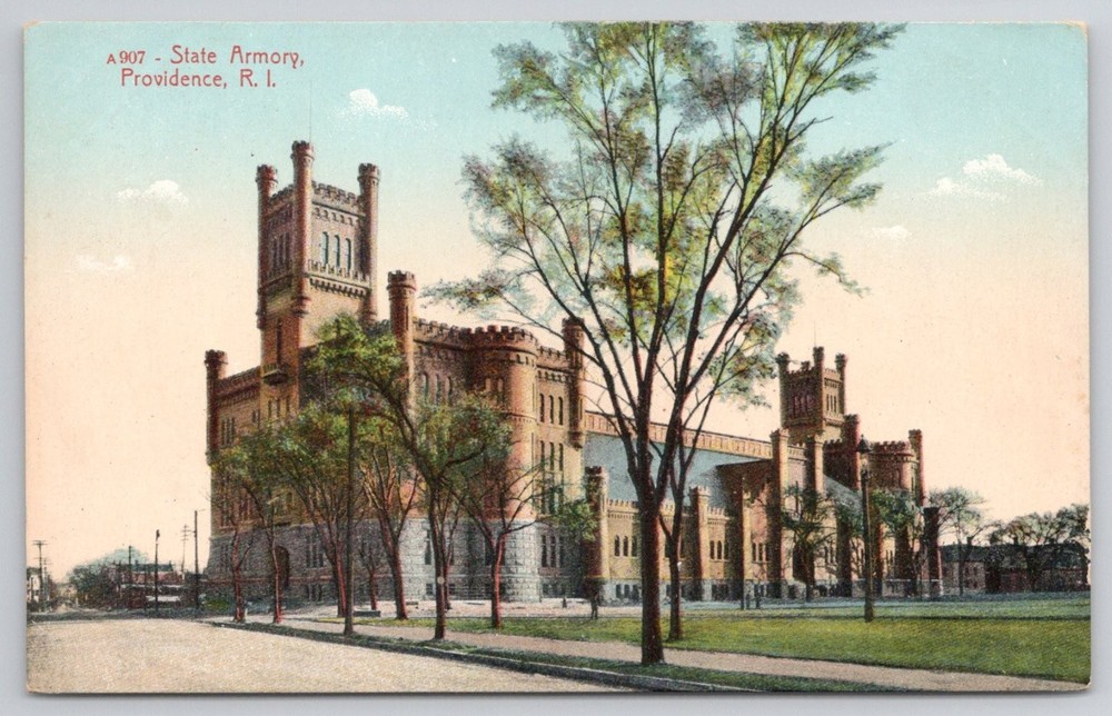 State Armory Providence RI Postcard - Blanchard, Young & Co.