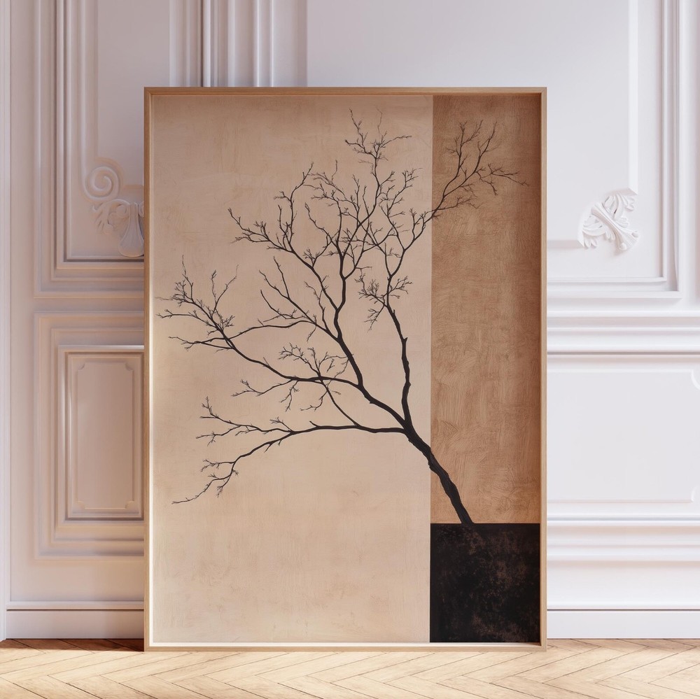 Minimalist Neutral Japandi Wall Art Print