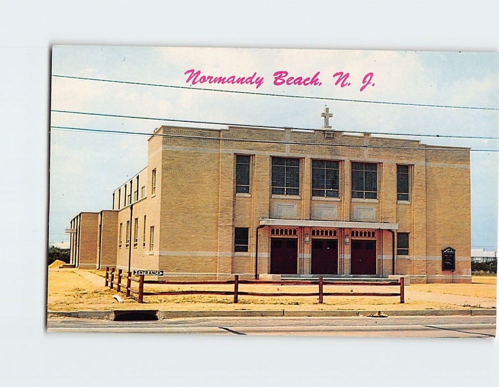 Postcard Our Lady of Peace Church At Normandy Beach NJ USA