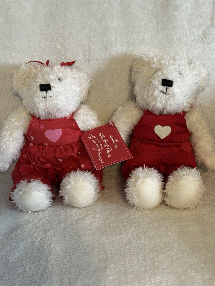 Vintage 2004 Hallmark Kissing Bears Plush Magnetic Love Valentine's Day Plush