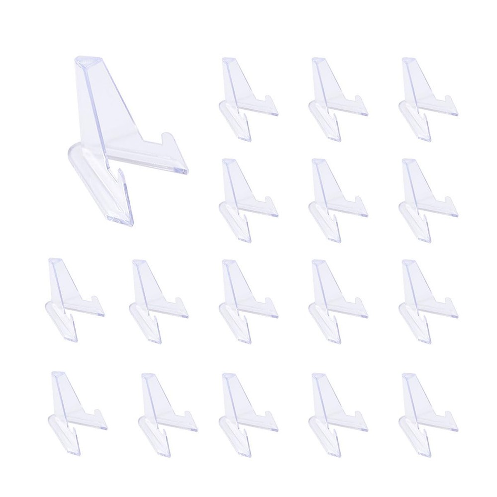 20 Packs Card Display Stand, Mini Clear Coin Holder, Acrylic Picture Holder S...