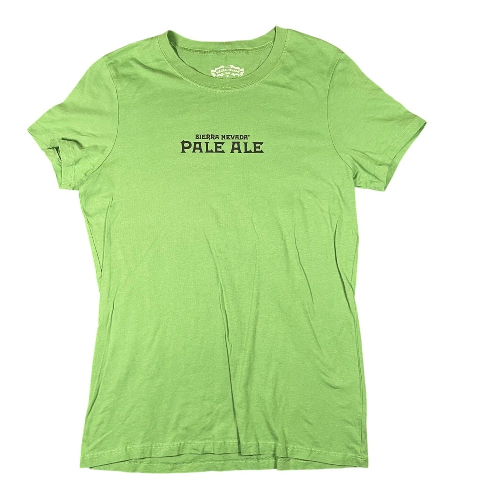 Sierra Nevada Pale Ale Green Graphic T-Shirt Womens XL Made in USA Brewery Tee