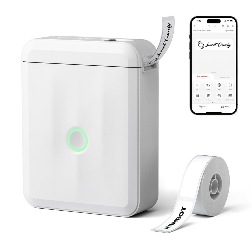 Upgraded D110 Mini Bluetooth Label Maker Machine with Tape Portable