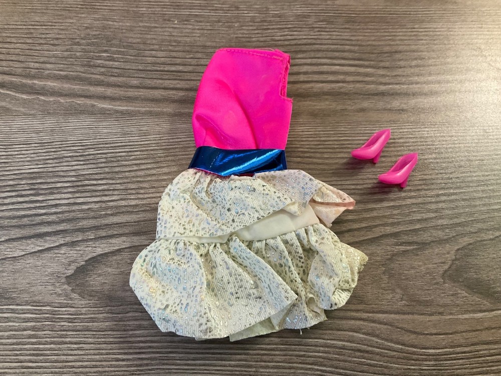 Mattel  Barbie Doll Clothes Multicolor Dress Shoes Outfit Lot