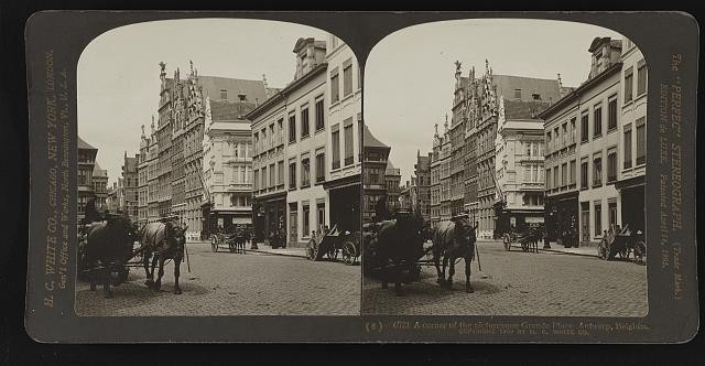 Photo:A corner of the picturesque Grande Place, Antwerp, Belgium