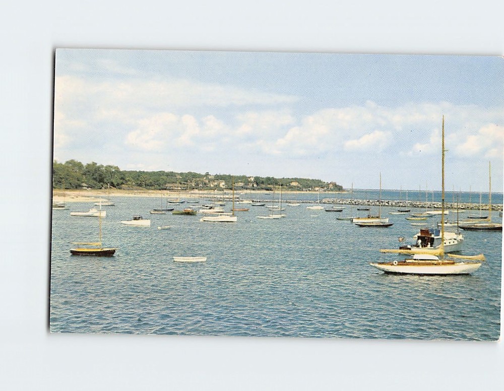 Postcard Vineyard Haven Harbor Marthas Vineyard Island Massachusetts USA
