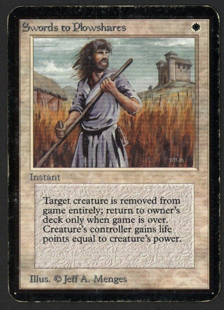 ***Alpha Swords to Plowshares*** MTG Alpha Magic Kid Icarus