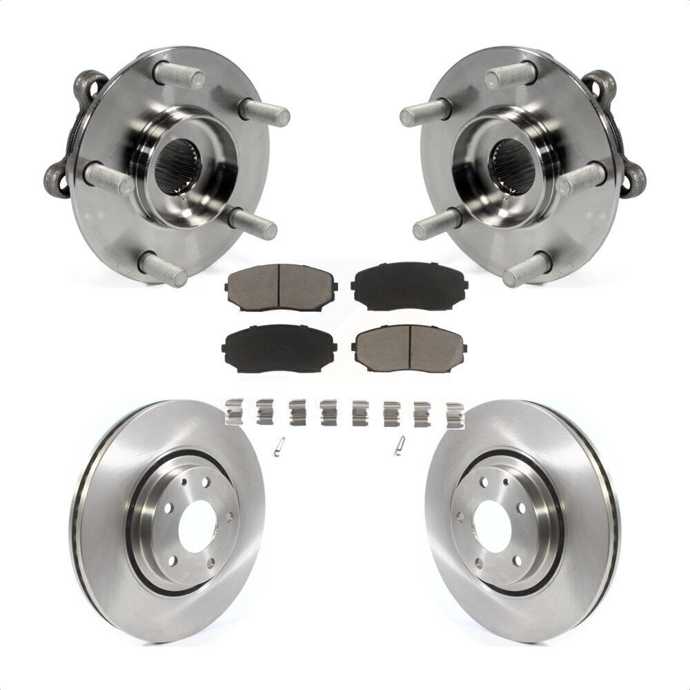 Front Hub Bearing Disc Brake Rotor Pad Kit For 2019-2022 Mazda CX-5 Turbocharged