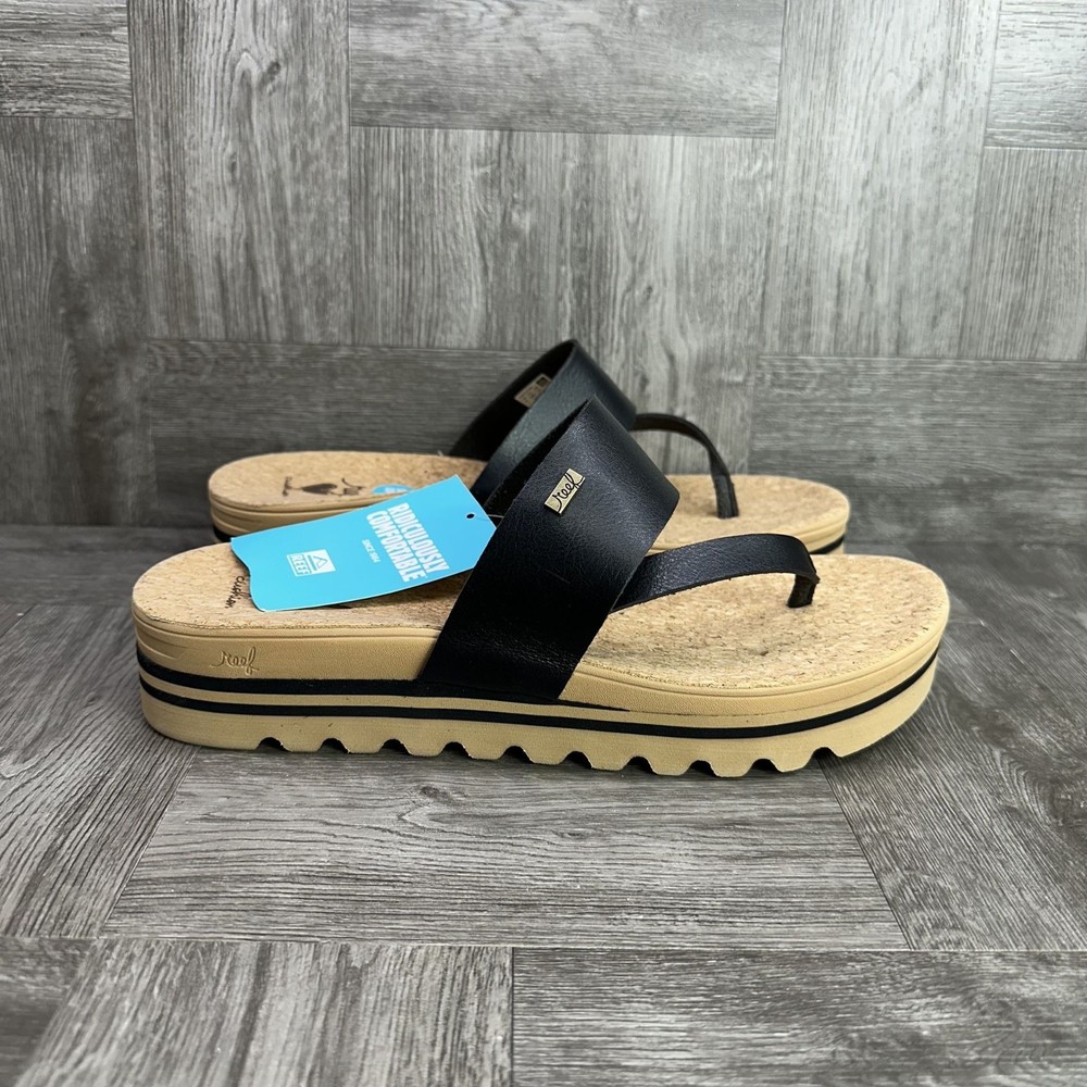 Reef Cushion Hi Women's size 11 Wedge Leather Sandal
