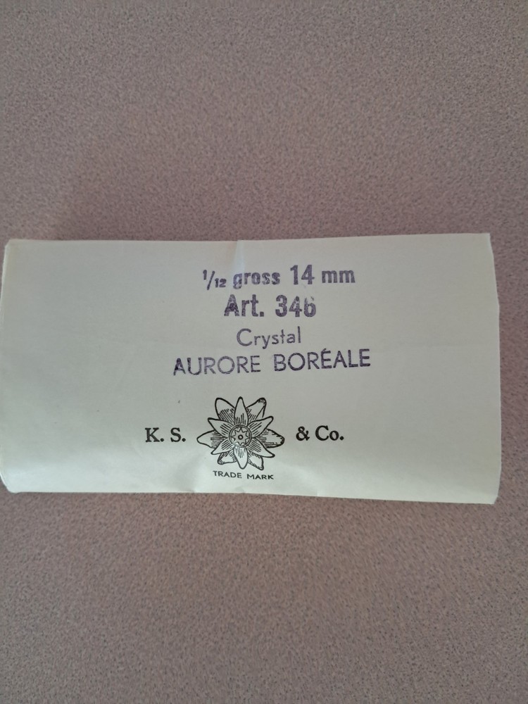 12 Swarovski Vintage 14mm Crystal AB Beads Full Pack