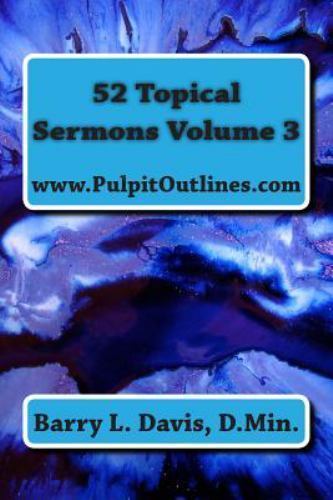 52 Topical Sermons, Paperback by Davis, Barry L., Like New Used, Free shippin...