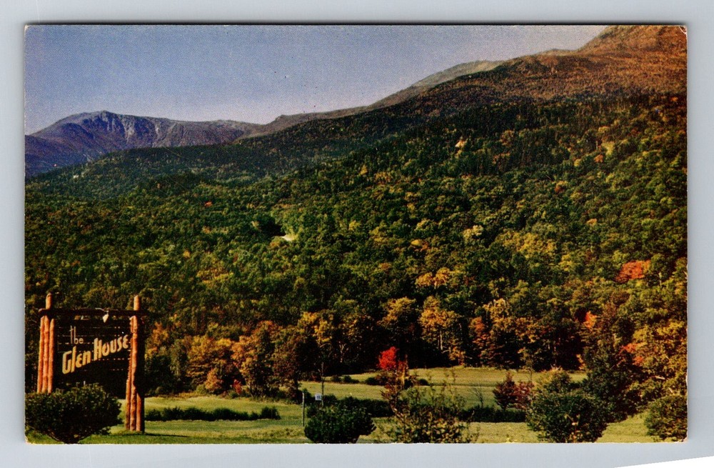 Pinkham Notch, NH-New Hampshire, Glen House Mt Washington Auto Vintage Postcard