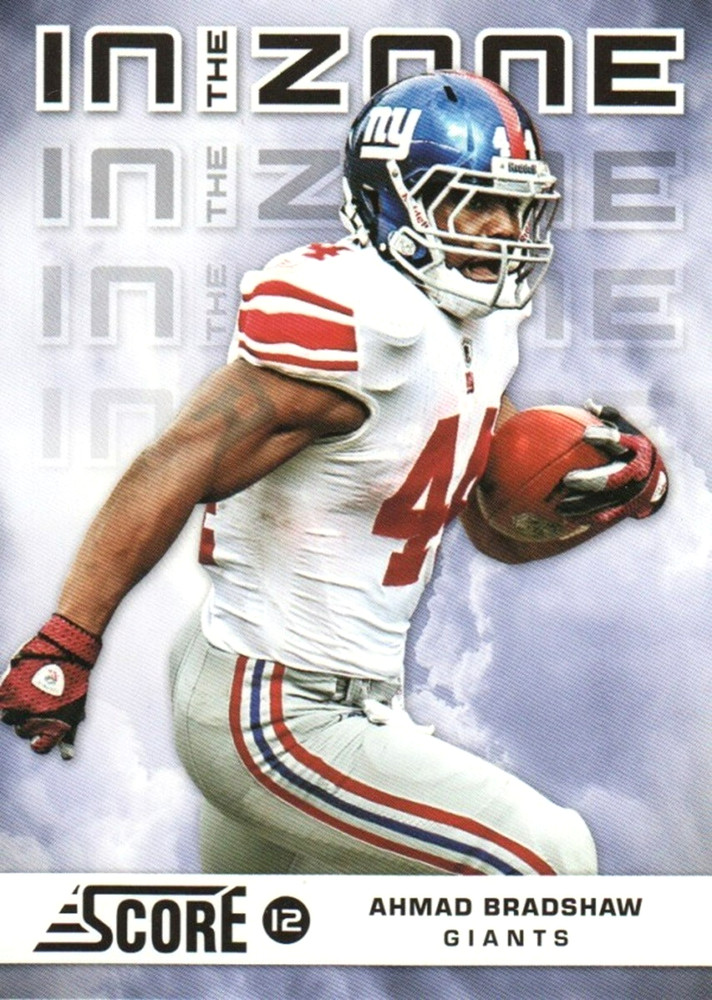 2012 Score IN THE ZONE #10 Ahmad Bradshaw New York Giants