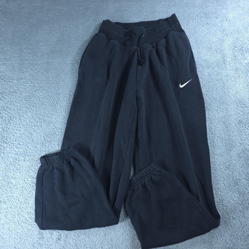 Nike Sweatpants Mens Small Black Fleece Joggers Elastic Waist Pockets Athletic