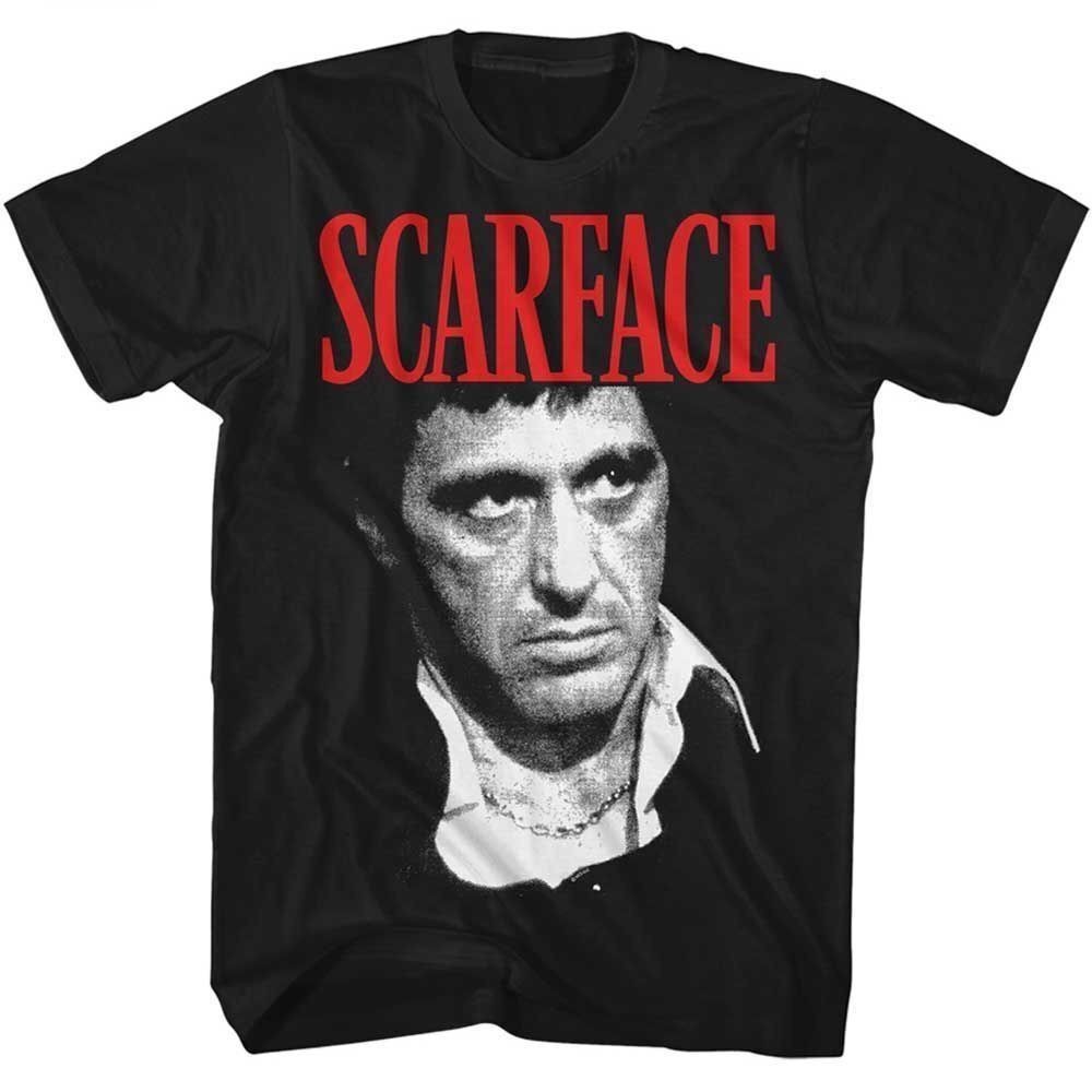 Scarface Movie 90s Basic Black Graphic Unisex T shirt Short Sleeve tee NH23111