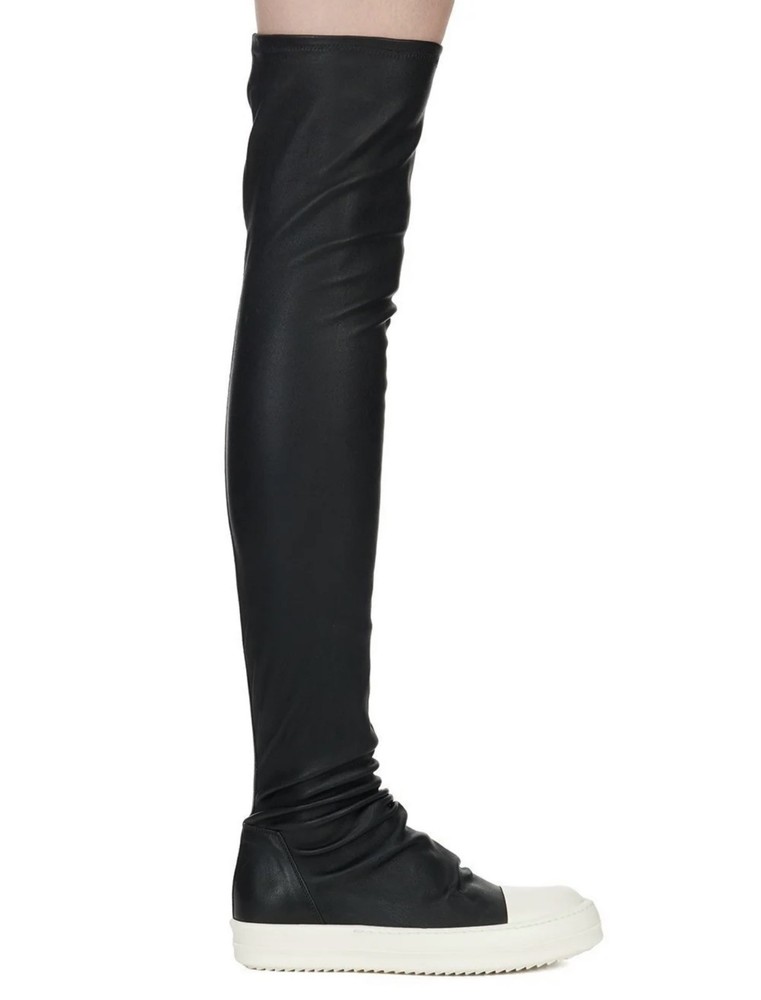Rick Owens Knee High Stocking Sneaker Boots Black EU 39 Women