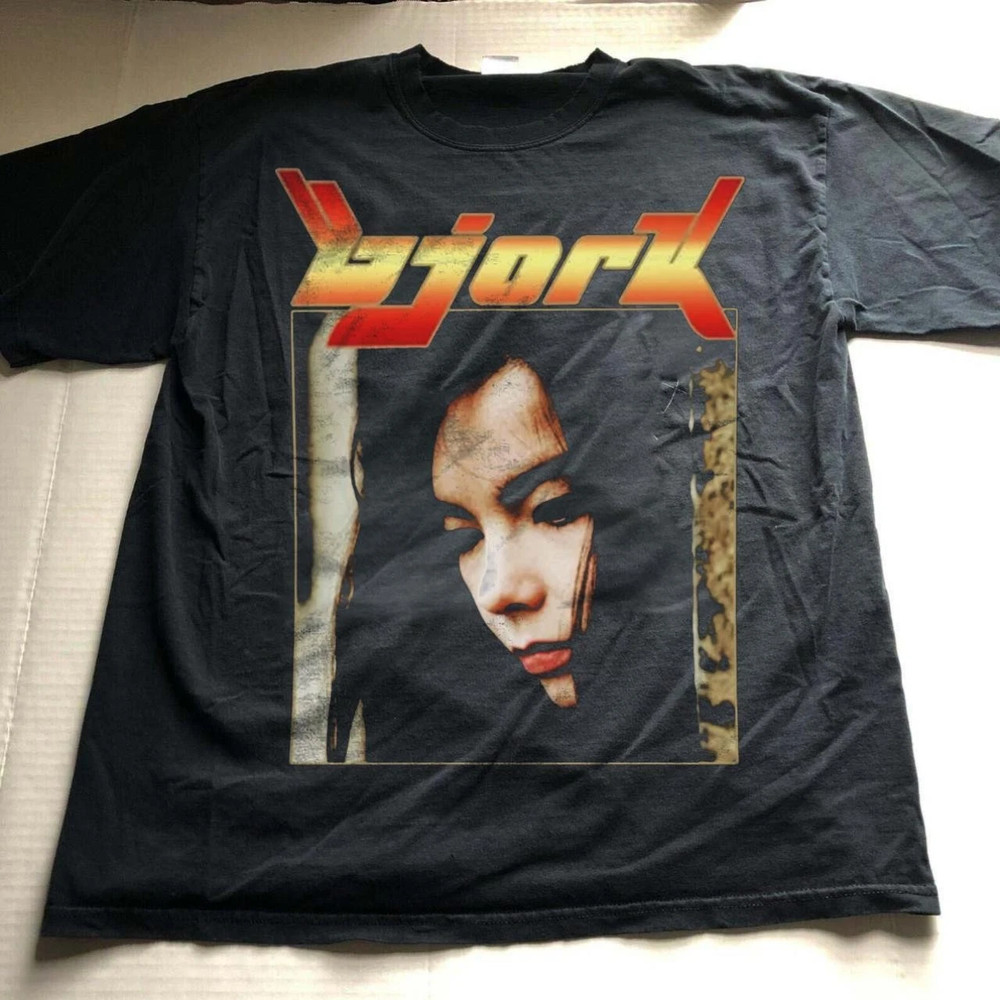 Bjork Graphic T-shirt, Bjork Classic Style Black Unisex Shirt