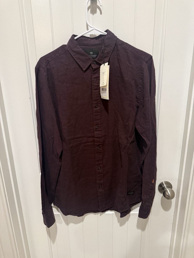 Scotch & Soda Amsterdam Couture garment-dyed button up shirt Size Medium