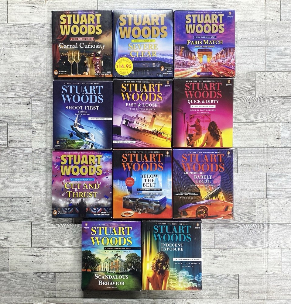 Stuart Woods - A Stone Barrington Novel - Audio Books CD Lot Of 11 Unabridged