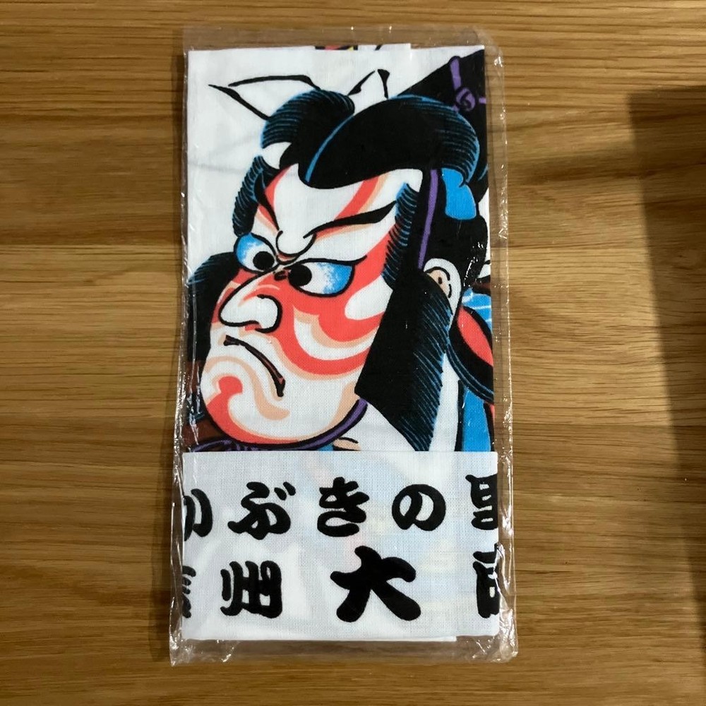 Japanese Tenugui Towels Oshika Village Kabuki