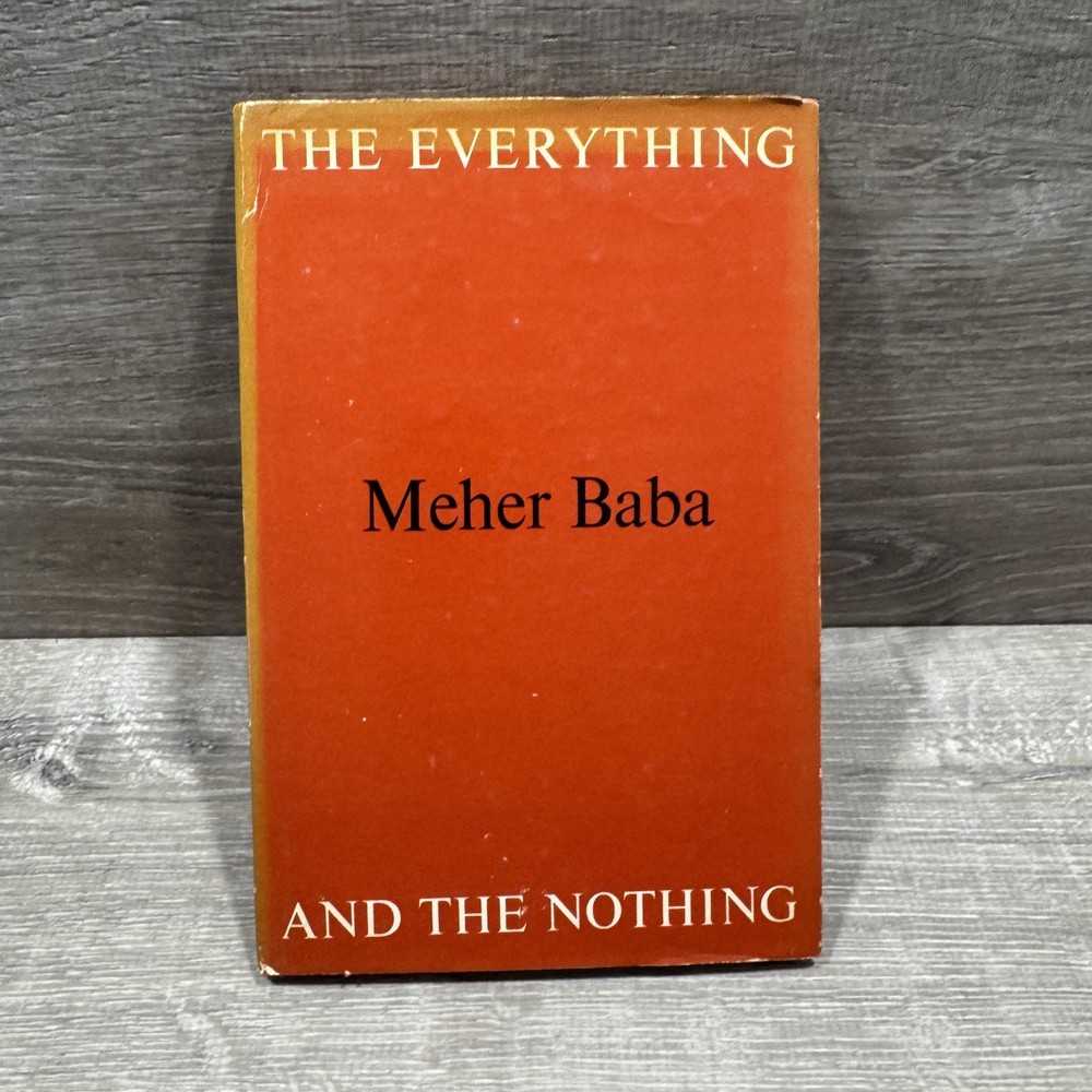 Vintage The Everything And The Nothing Meher Baba Cornerhouse Red HC DJ 1976