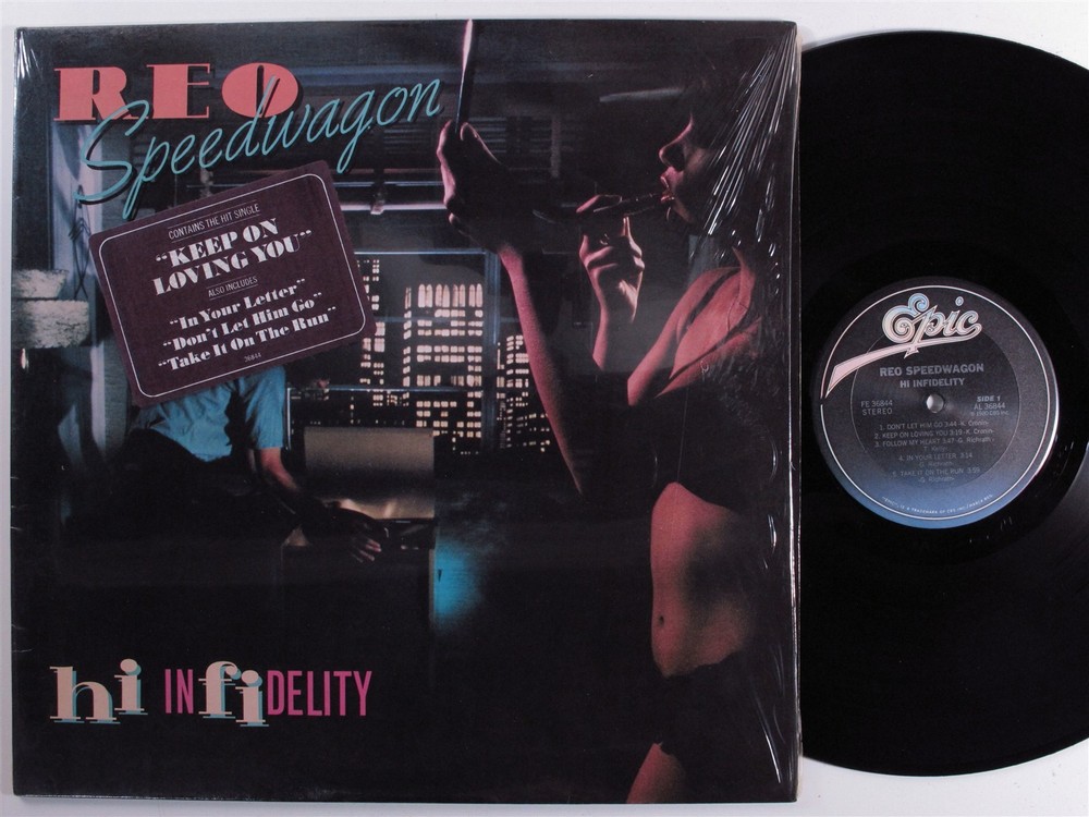REO SPEEDWAGON Hi Infidelity EPIC LP VG+ SHRINK d
