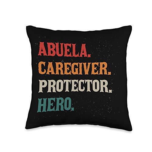 Abuela Caregiver Protector Hero Grandmother Grandma Throw Pillow, 16x16, Mult...-image