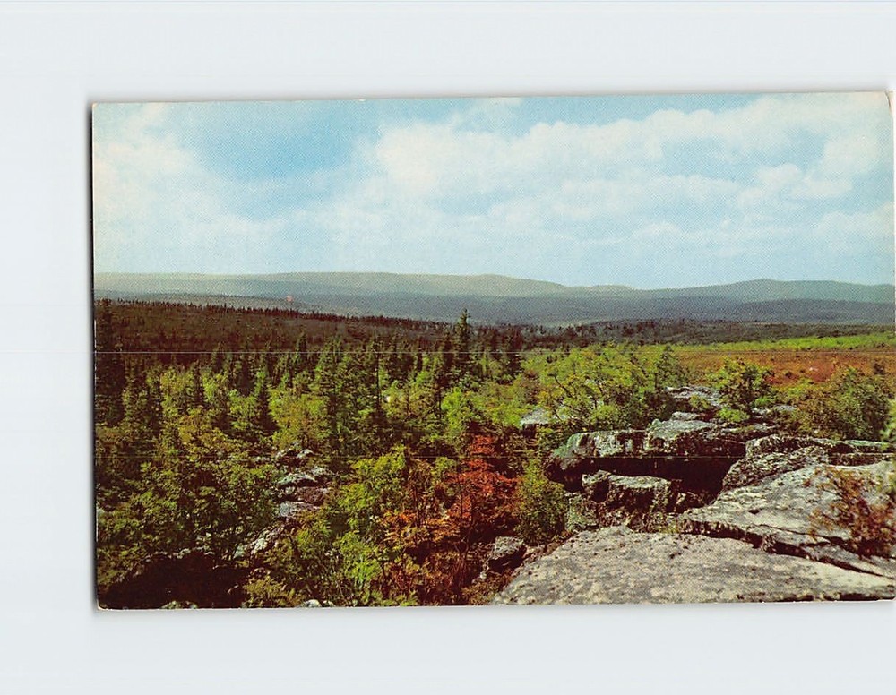 Postcard View westward from summit of Spruce Knob West Virginia USA