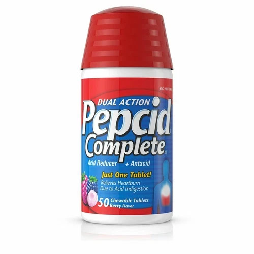 Pepcid Complete Acid Reducer and Antacid with Berry Flavor - 50 Tablets-image