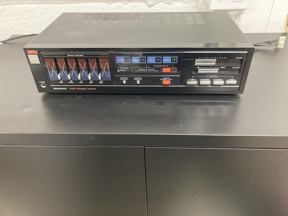 Sanyo JA-566 Stereo Integrated Amplifier 1985 Tested Works!!