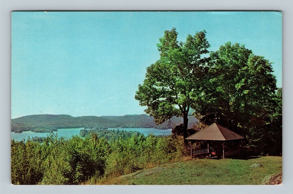 Blue Mountain Lake, Adirondack Museum Scenic View, New York Vintage Postcard