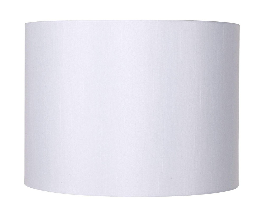 White Hardback Large Drum Lamp Shade, 16x16x12 Inch, Spider Fitter with Harp