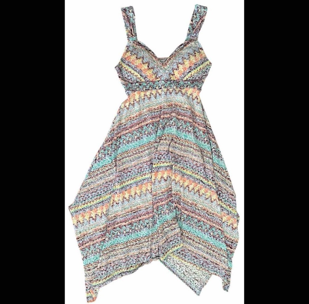American Rag Cie Multicolor Sleeveless Asymmetrical Dress With Padded Bust