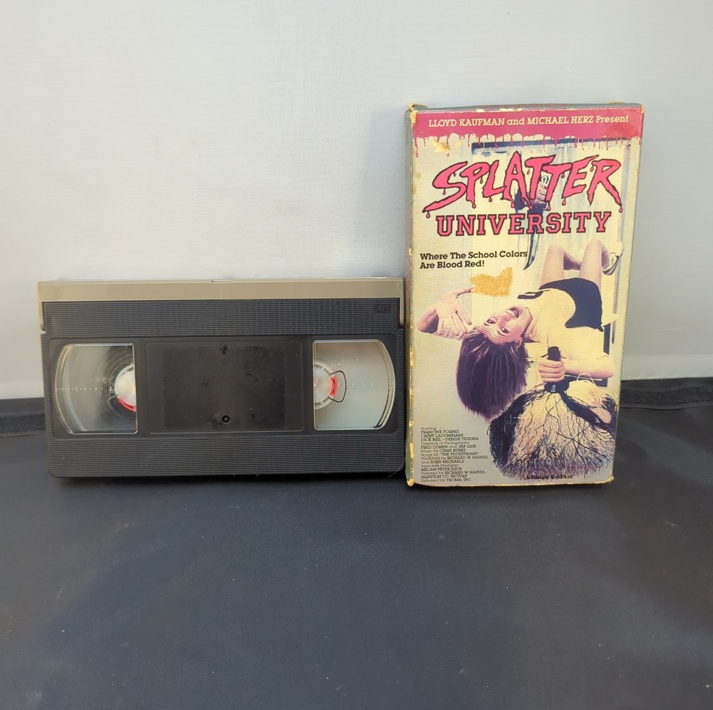 Splatter University VHS OOP RARE CULT HORROR