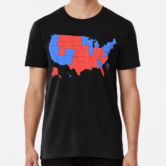 Electoral College Map 2020 With Numbers S to 5XL Made in the USA T-Shirt