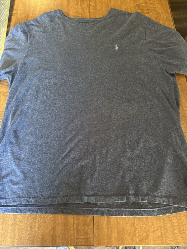 Polo Ralph Lauren Shirt Mens 2XL Blue Classic Fit Pony Logo Crewneck Tee