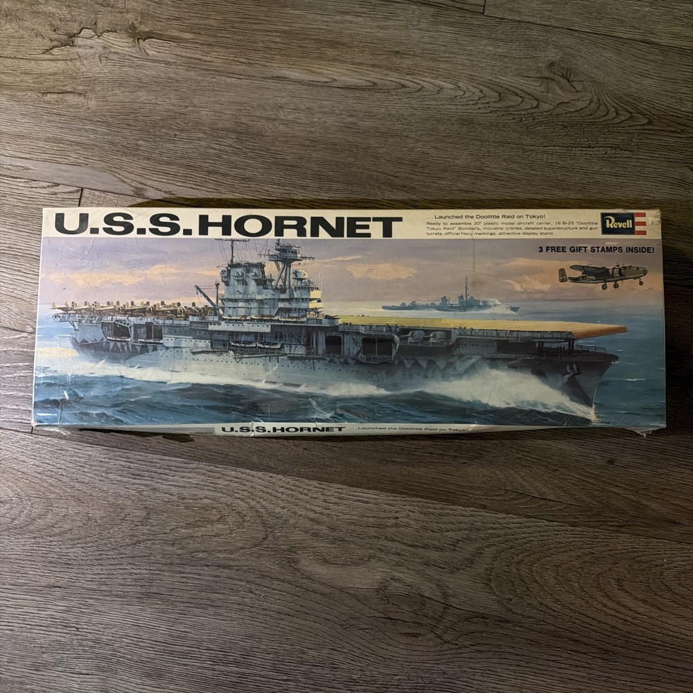 Revell USS Hornet Aircraft Carrier Vintage 1969 Issue 20” Model FACTORY SEALED