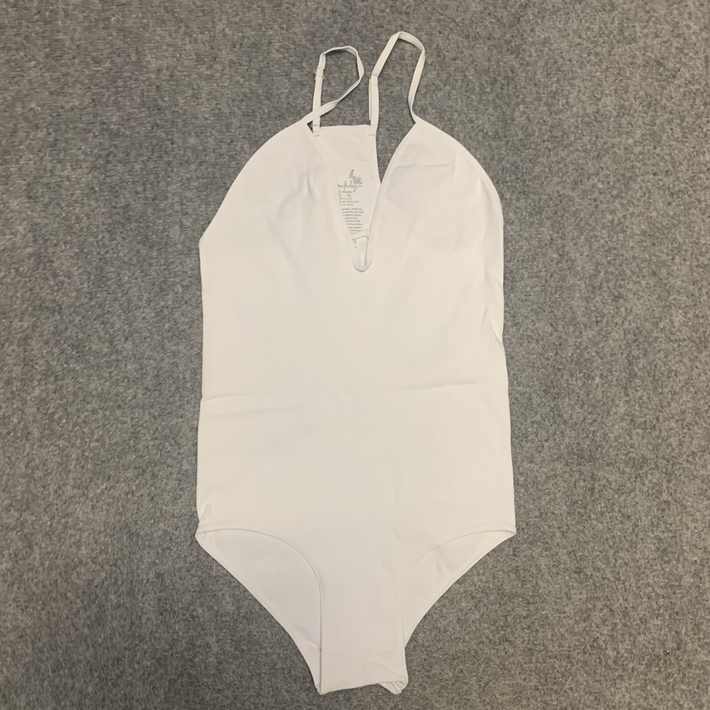 Intimately Free People Bodysuit White Nylon Slip Size M/L