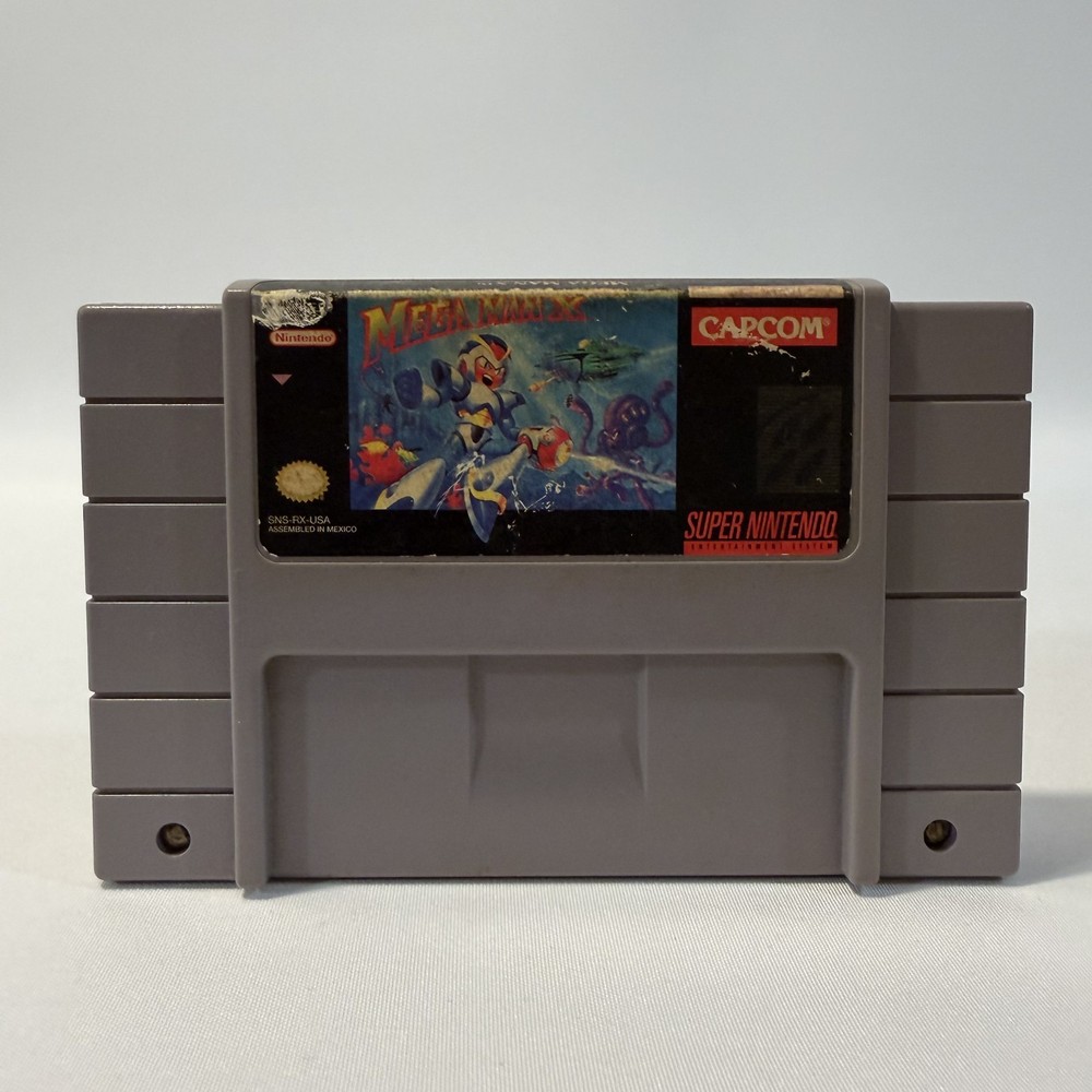 Mega Man X SNES Capcom Action Platformer Side-Scrolling Video Game Cartridge