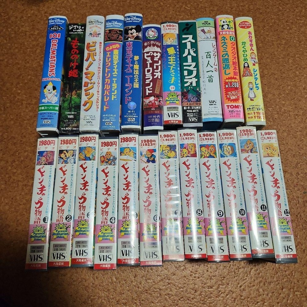 Kids VHS Tape Set, 23 Films, Rental/Used, No Player Confirmation