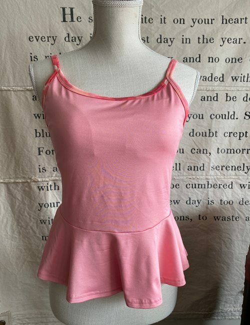 Tracy Anderson G.I.L.I. Pink Peplum Cami New Tank Sports Gili