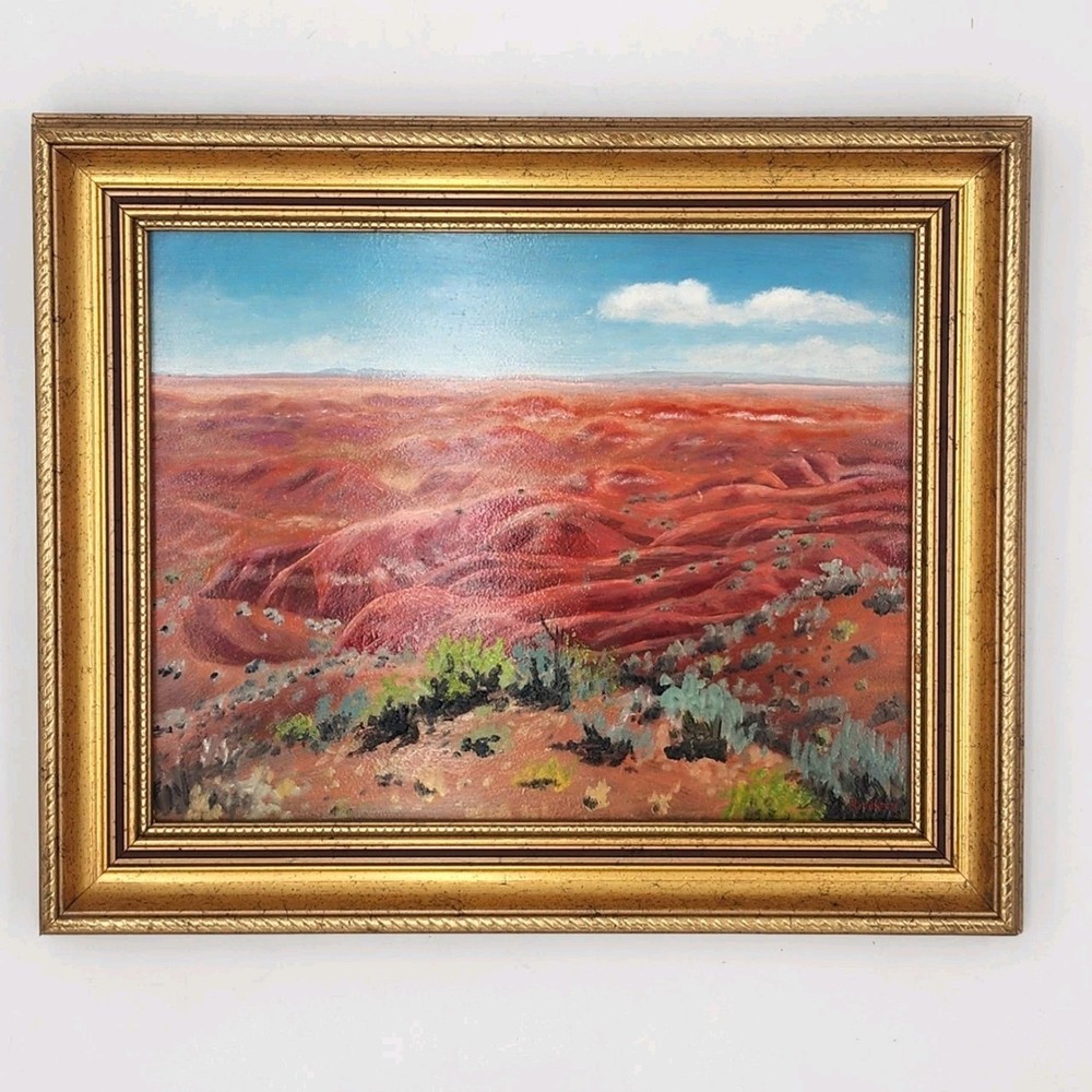 Bob Bickers Signed Original Oil Painting Southwest Painted Desert Arizona Framed