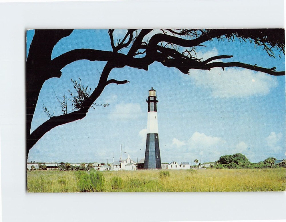 Postcard Tybee Island Lighthouse Savannah Beach Georgia USA