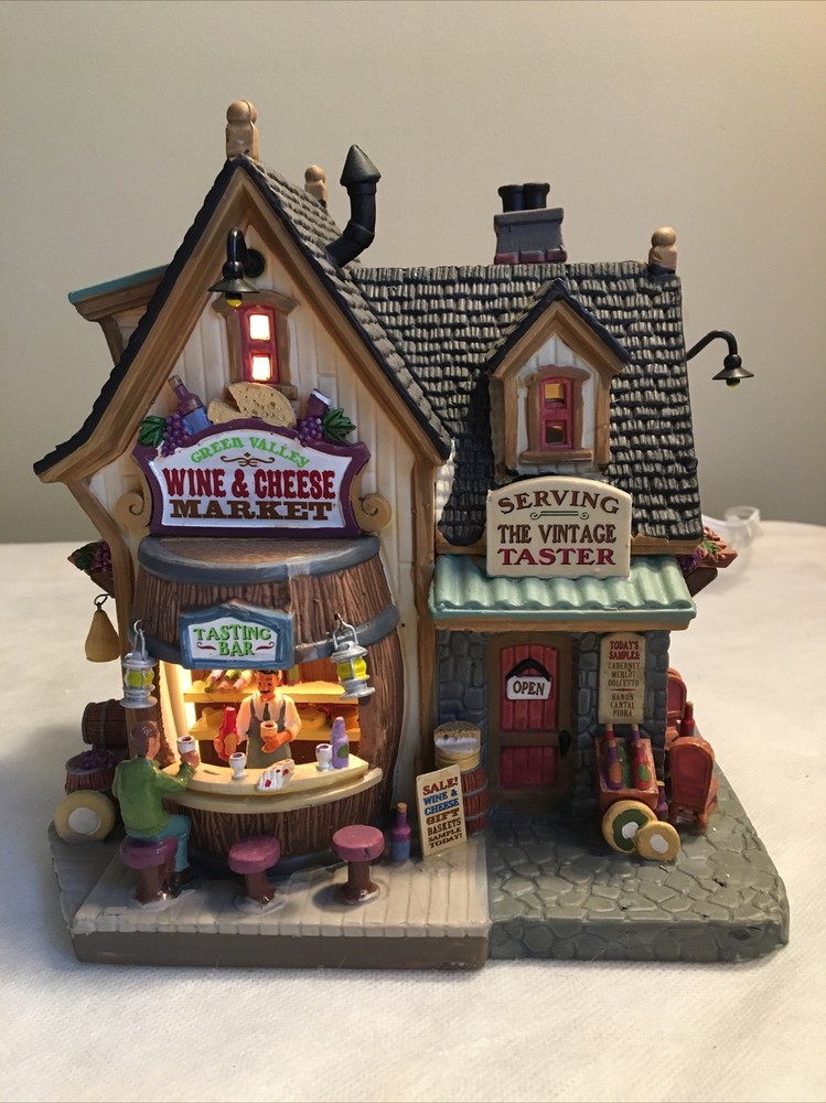 Lemax Green Valley Cheese & Wine Shoppe Lighted Christmas Village House