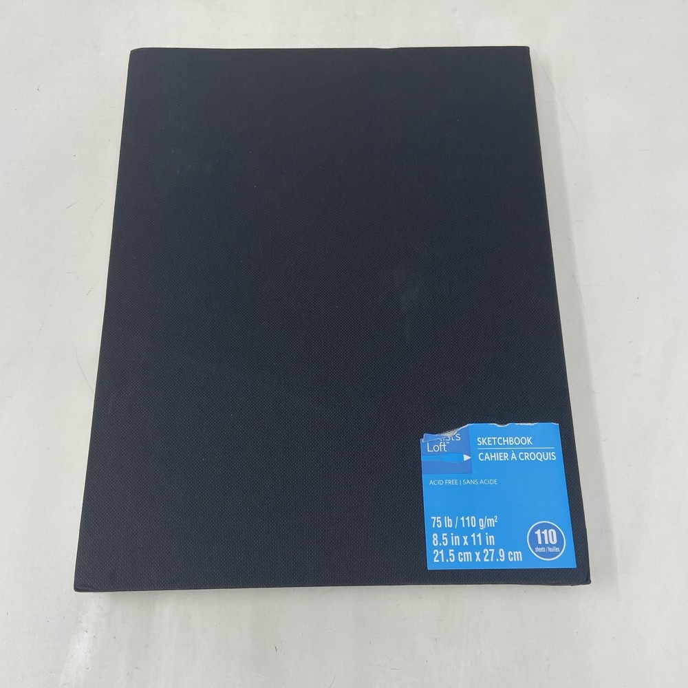 Artist’s Loft Black Hardbound Sketchbook 8.5x11, 110 Sheets
