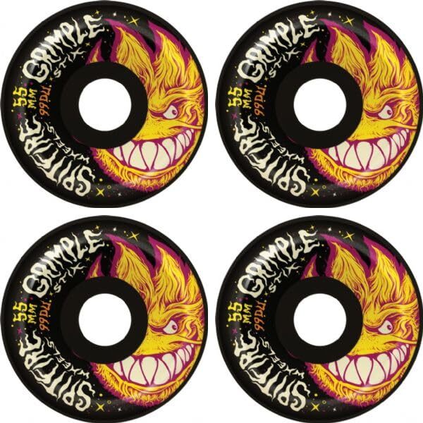 Spitfire Wheels Formula Four Lock-in Full Grimplehead Black 55mm 99a (Set of 4)